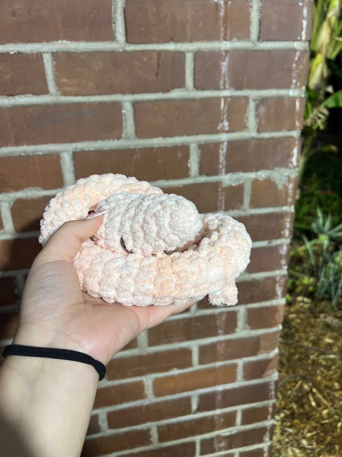 Crochet orange snake