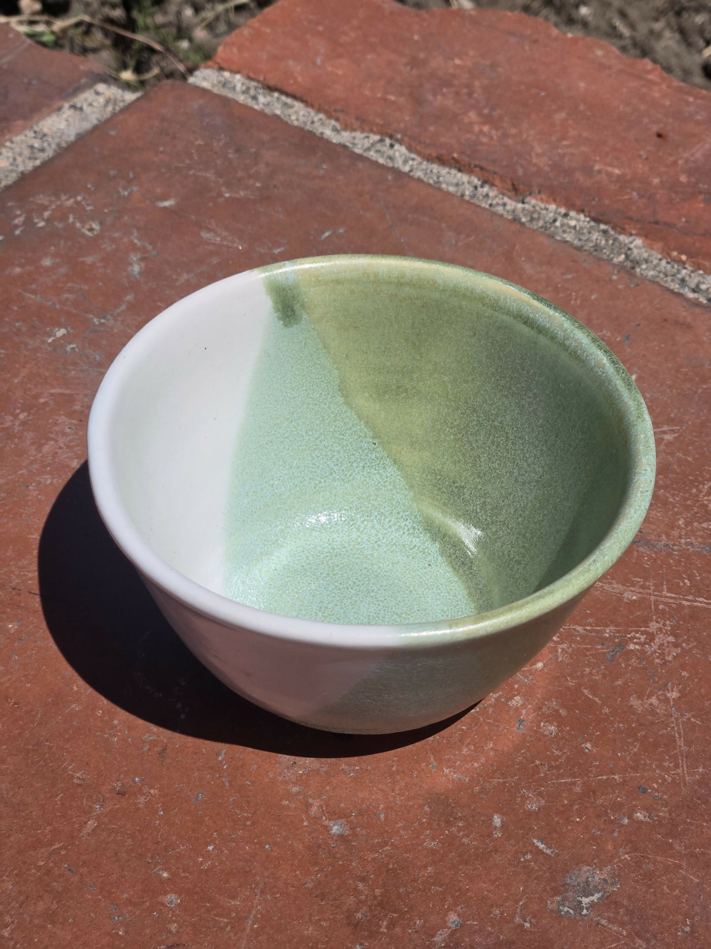 Green and White Cup