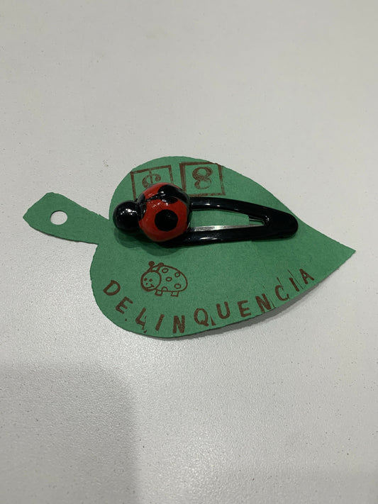 Ladybug hair clips