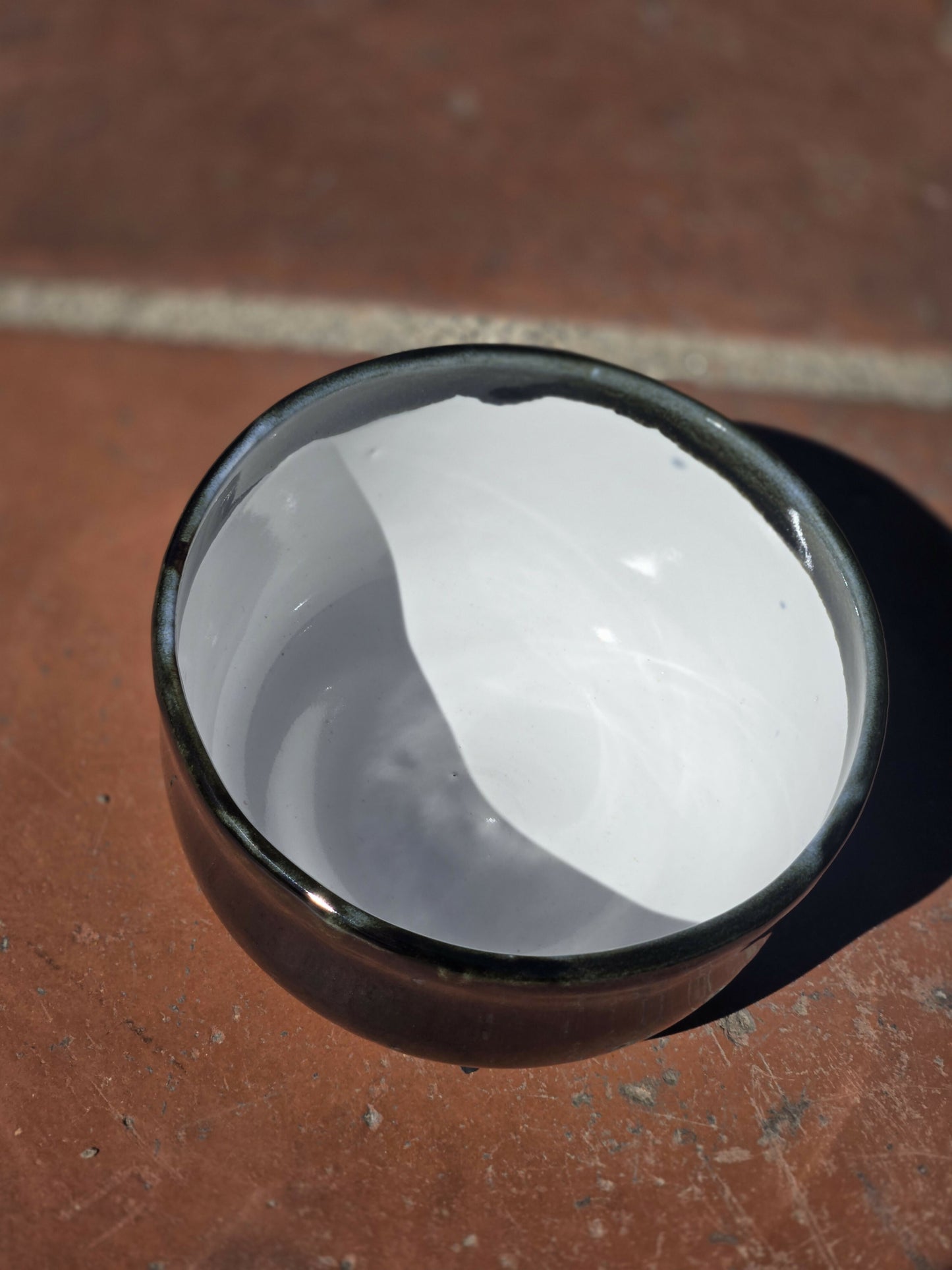 Black and white bowl