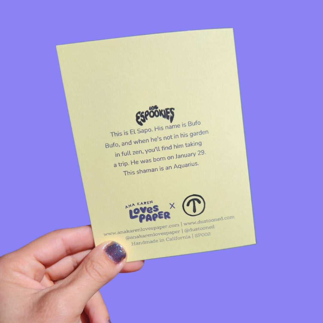Sapo Verde Los Espookies Birthday Handmade Card