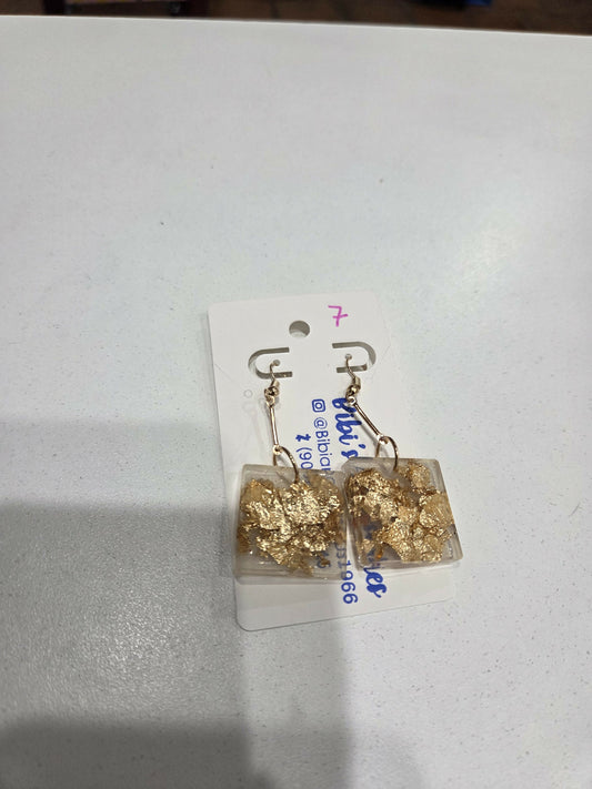 Aretes resina gold