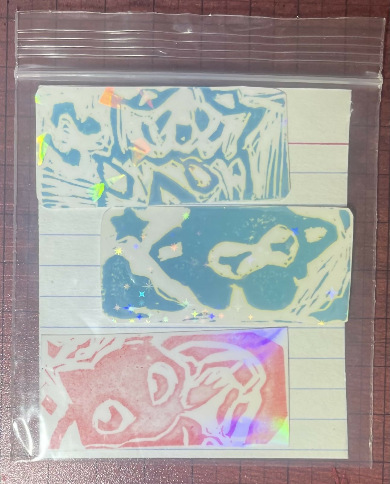 Poke stamps (togepi jirachi and mew)