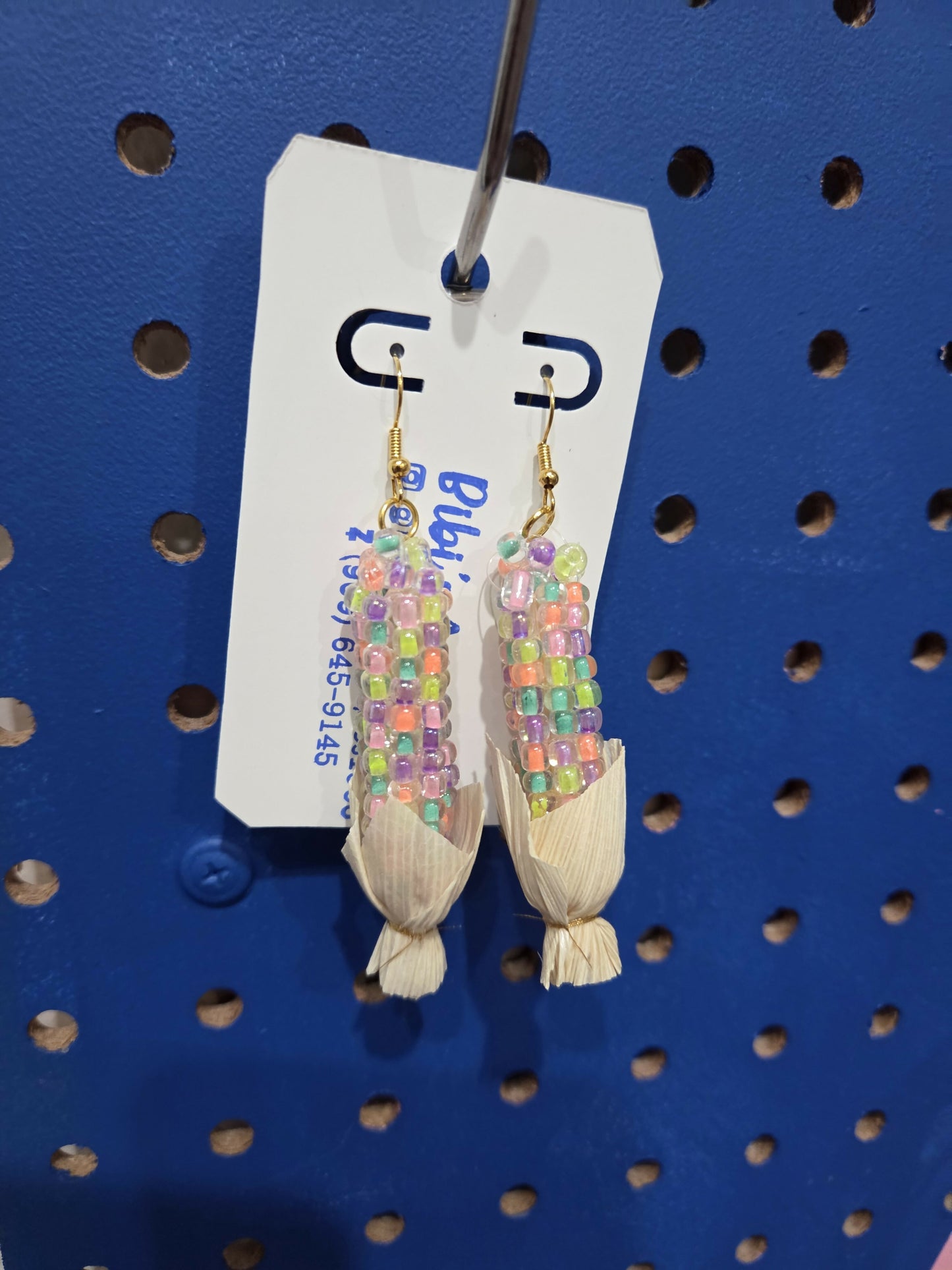 Aretes de cristal elote