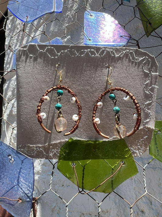 Oval Bronze Earrings