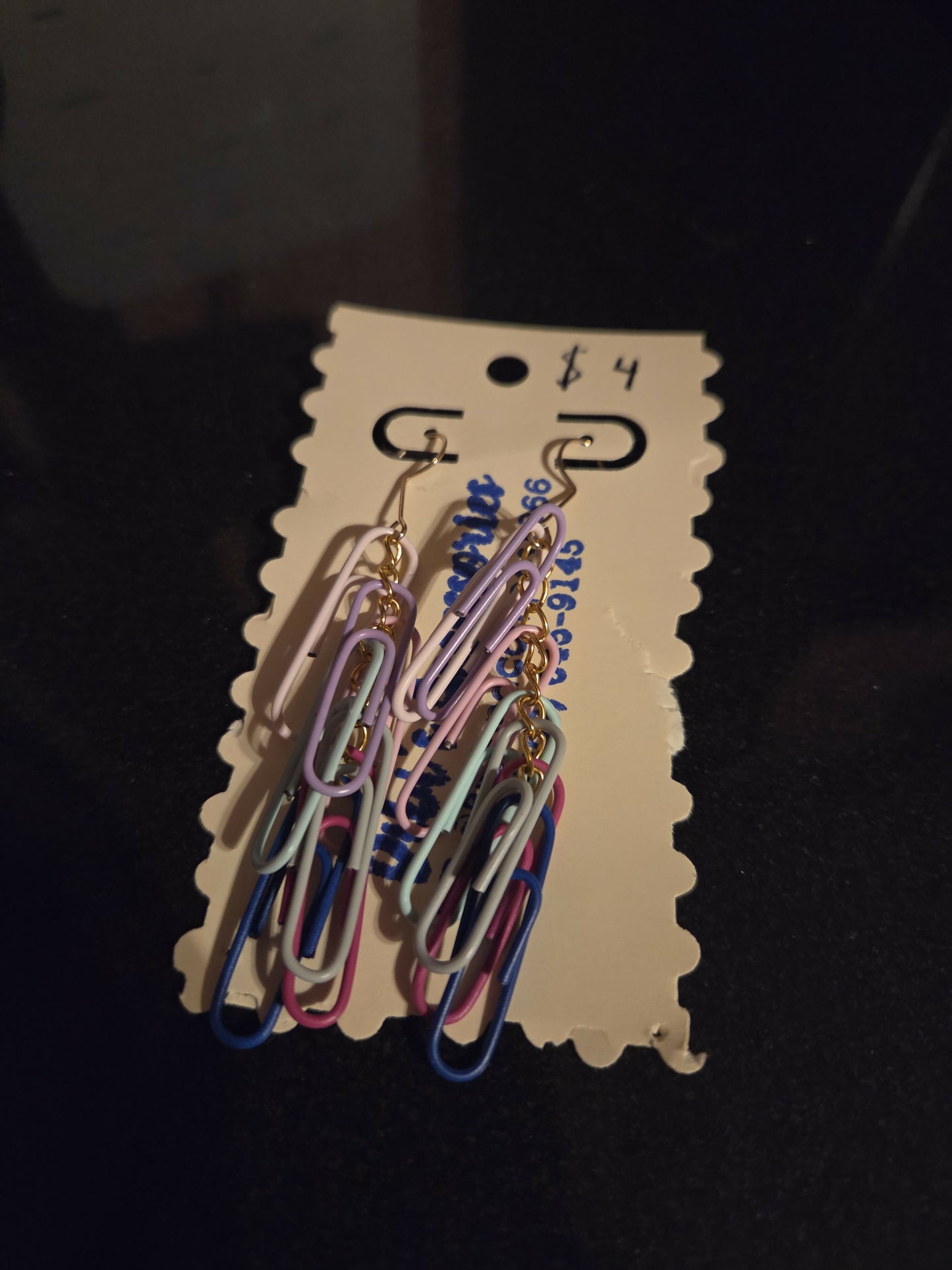 Aretes de clips colores metal