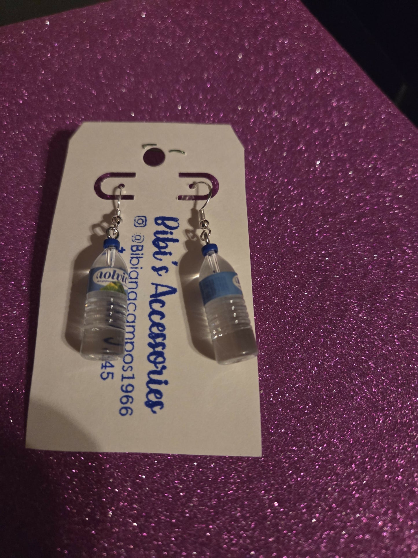 Aretes botella agua