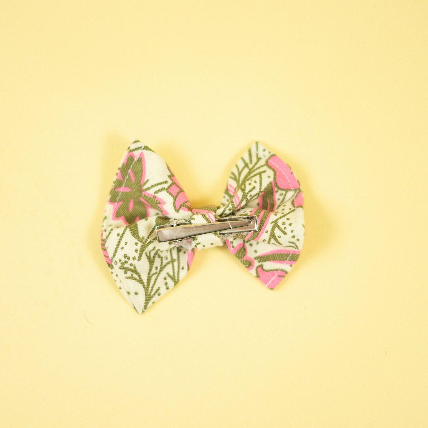 Small Pink Floral Hair Bow