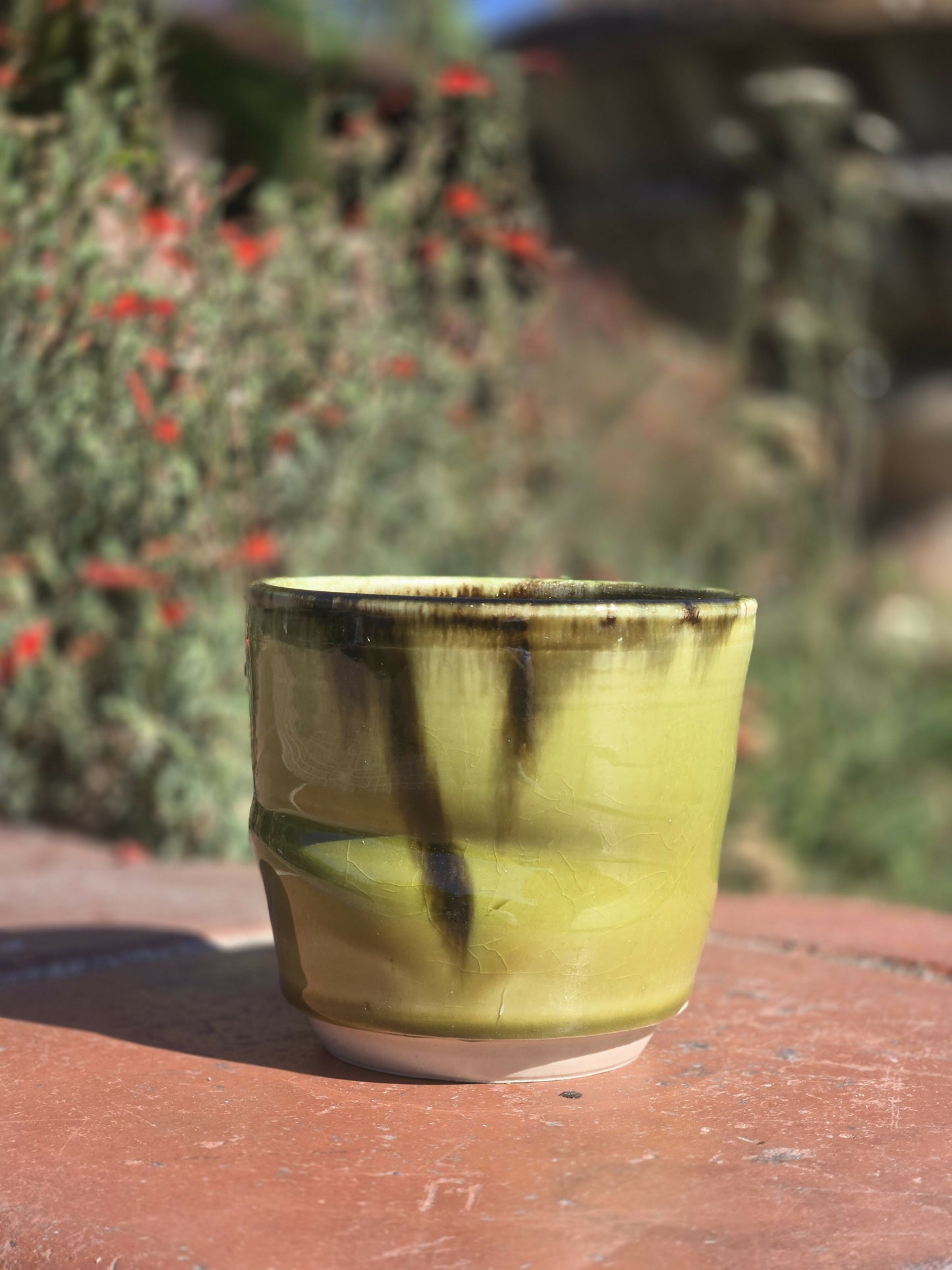 Black and Green Small Vase