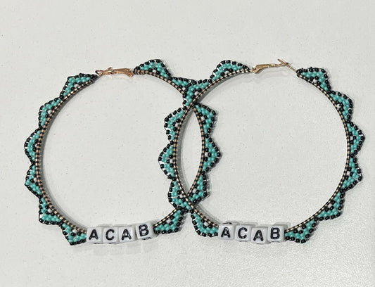ACAB Beaded Hoop Earrings