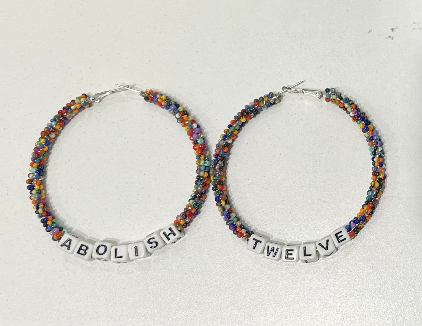Abolish Twelve Beaded Hoop Earrings
