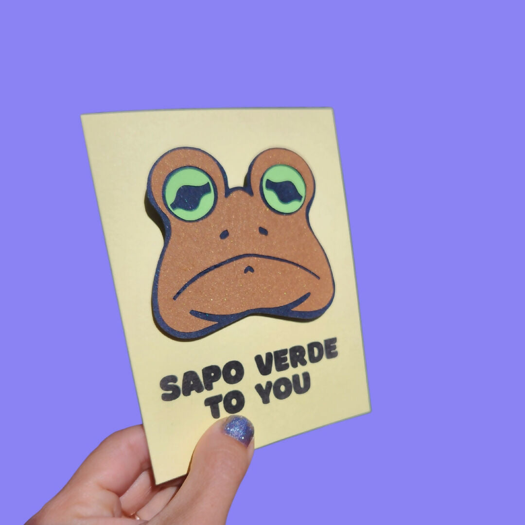 Sapo Verde Los Espookies Birthday Handmade Card