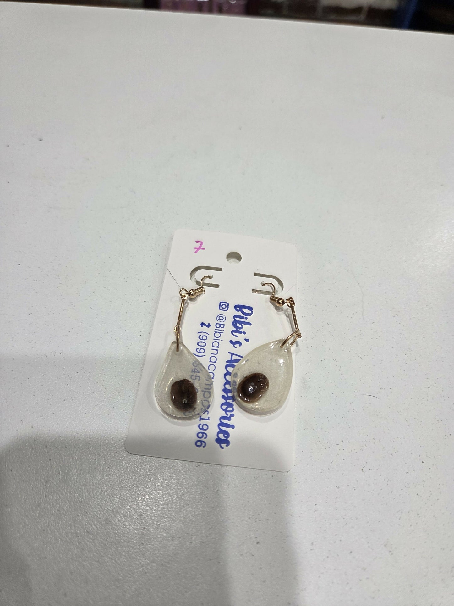 Aretes resina con cemillas