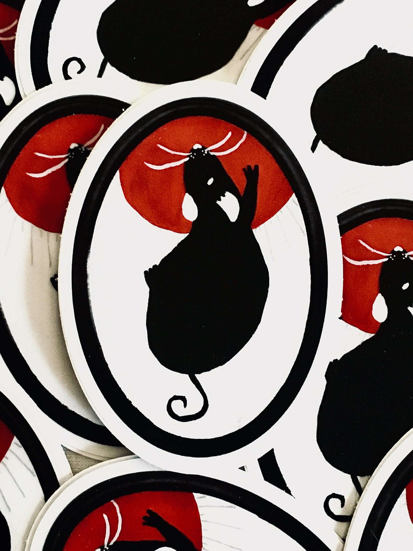 Mystic Rat Oval Sticker