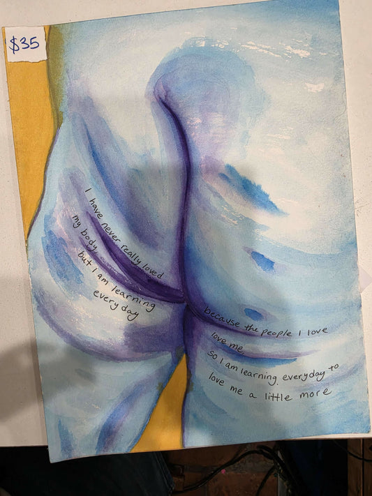 a work in progress painting