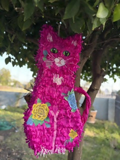Pink Flower Cat Piñata