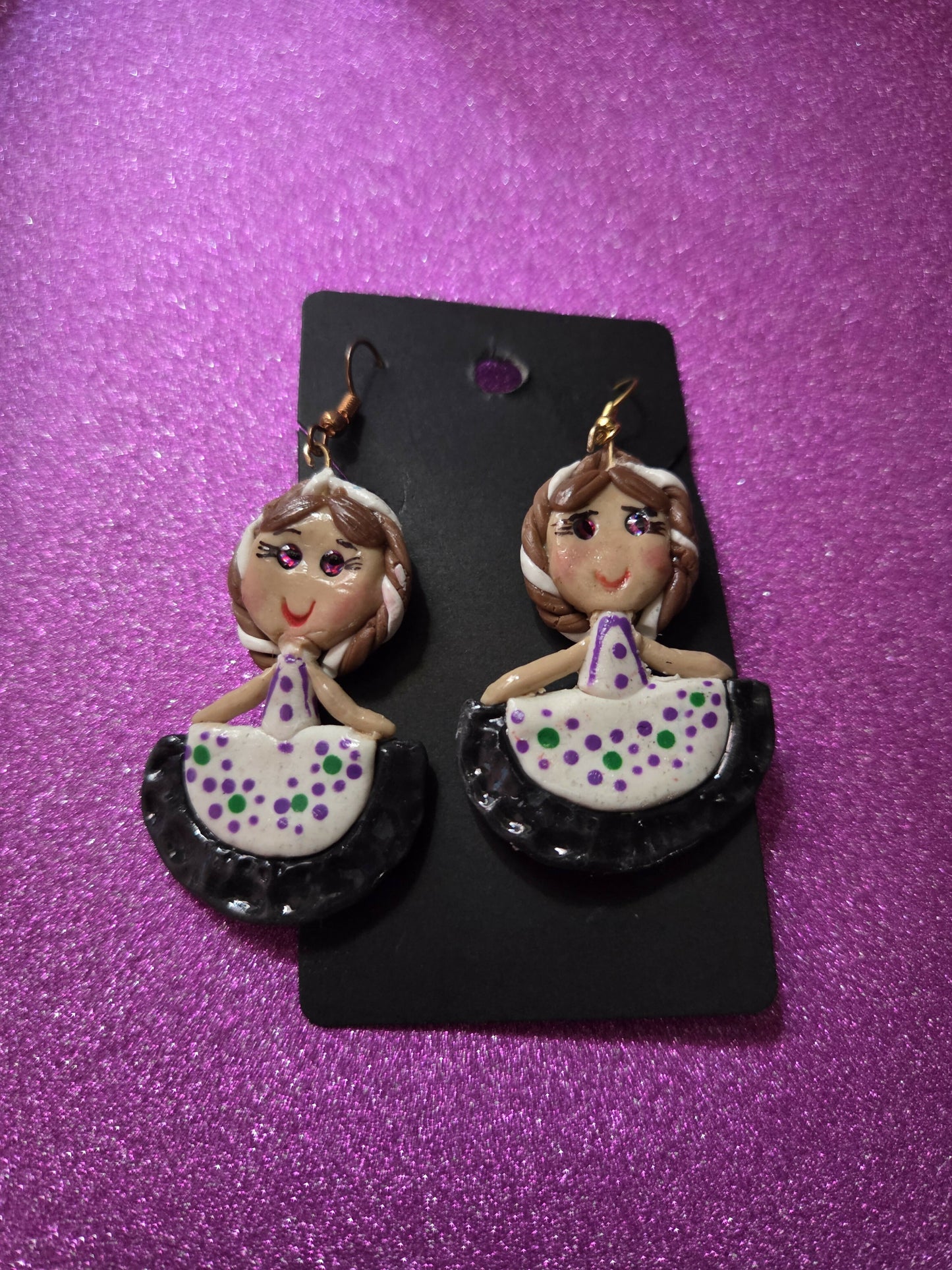 Aretes vestido blanco mca