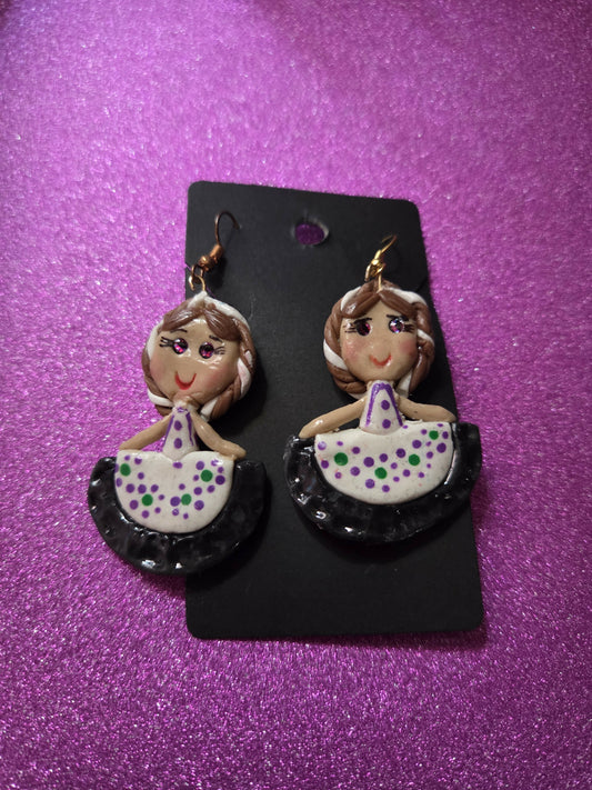 Aretes vestido blanco mca