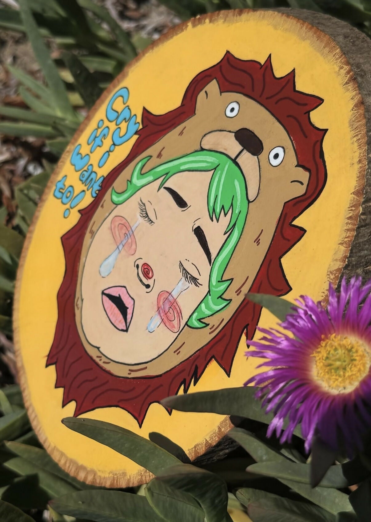 cry if i want to acrylic painting