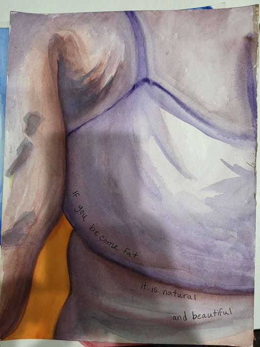 a work in progress painting