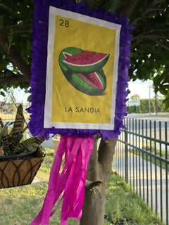 Purple La Sandia Loteria Piñata