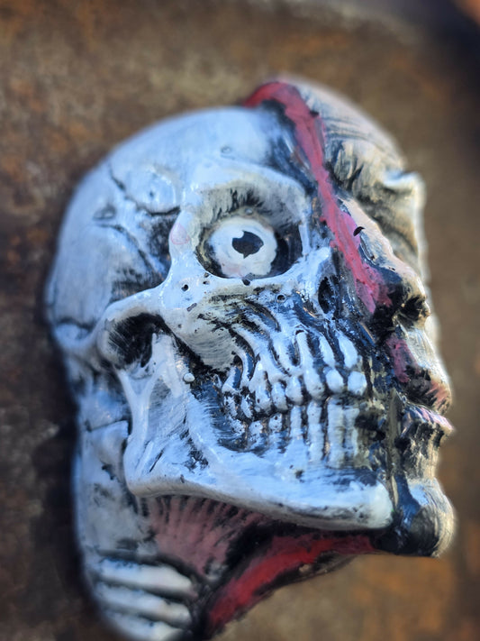 Old man half face magnet