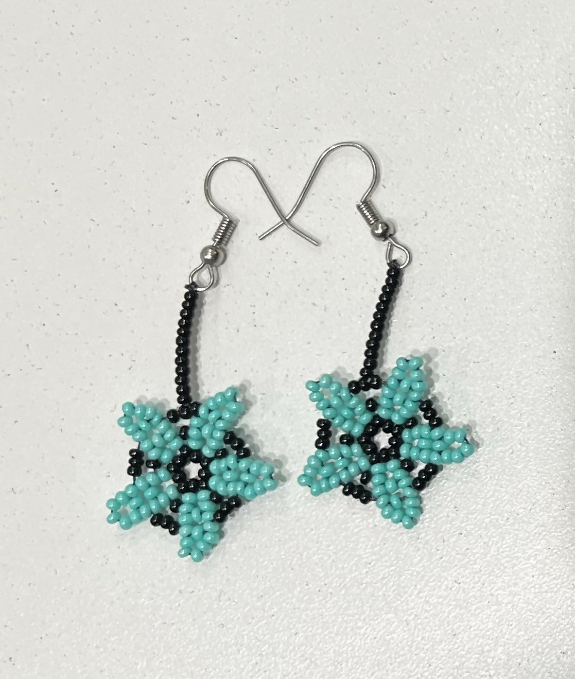 Turquoise Flower Beaded Earring