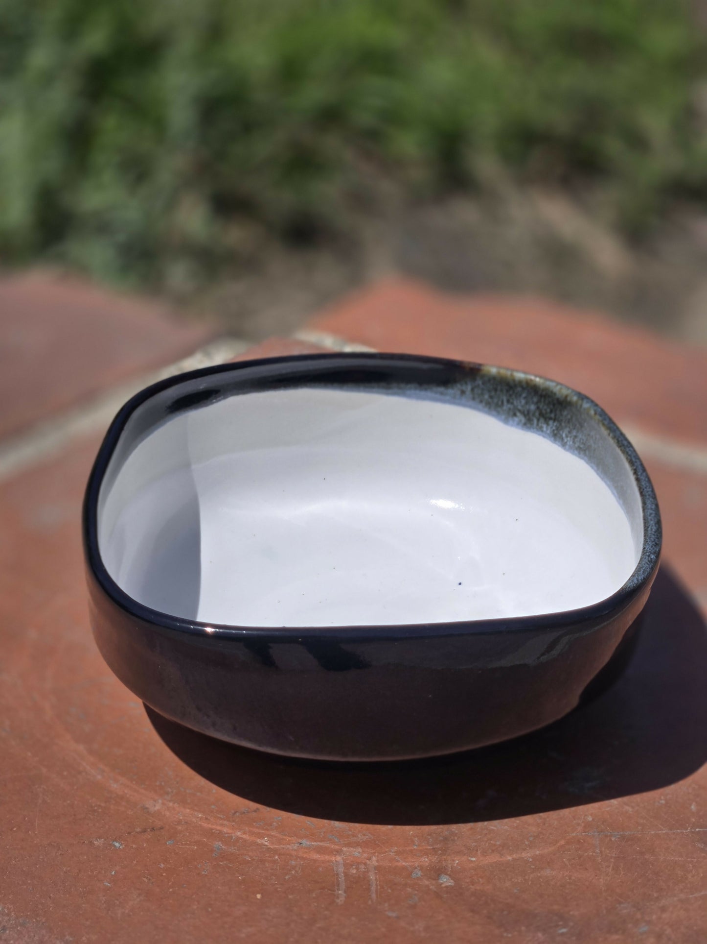 Black and White Square Bowl