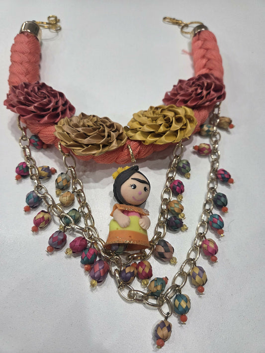Purse chain frida flores de palma