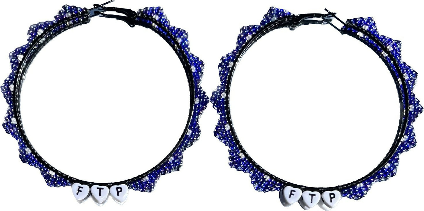 FTP Hoop Beaded Earrings
