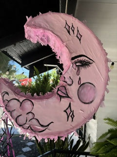 La Sad Moon Pink Piñata