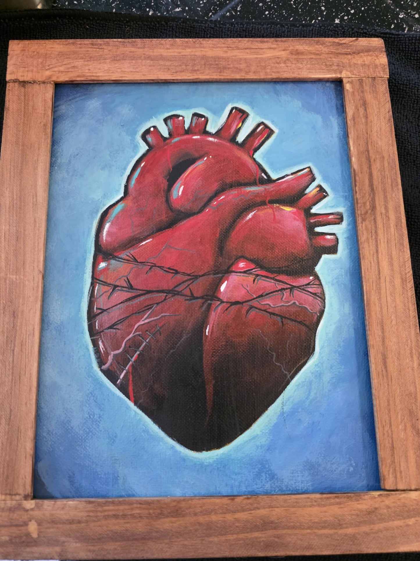 Anatomical heart painting