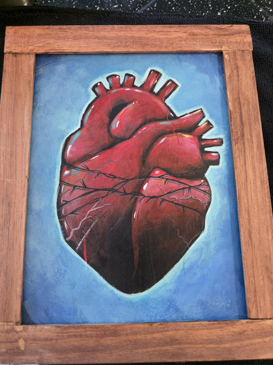 Anatomical heart painting