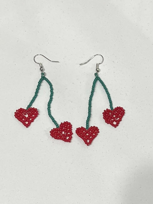 Cherry Hearts Earrings