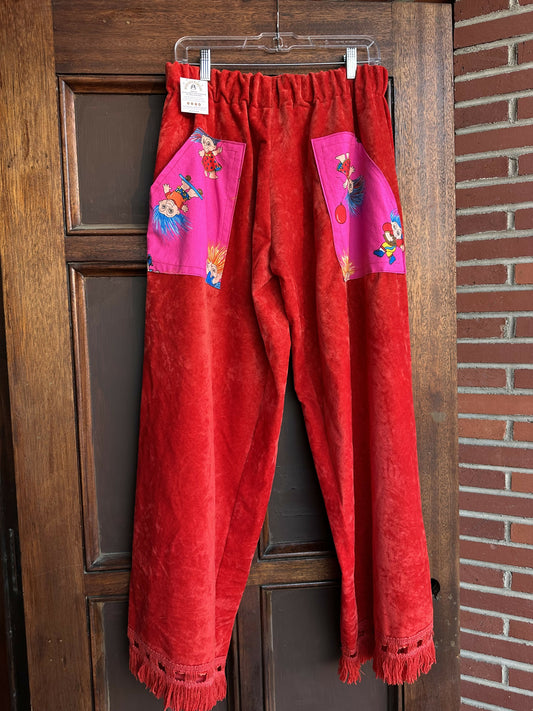 Red Velvet Pants
