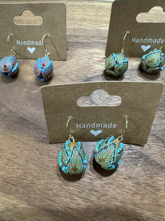 Lotus Clay Earrings