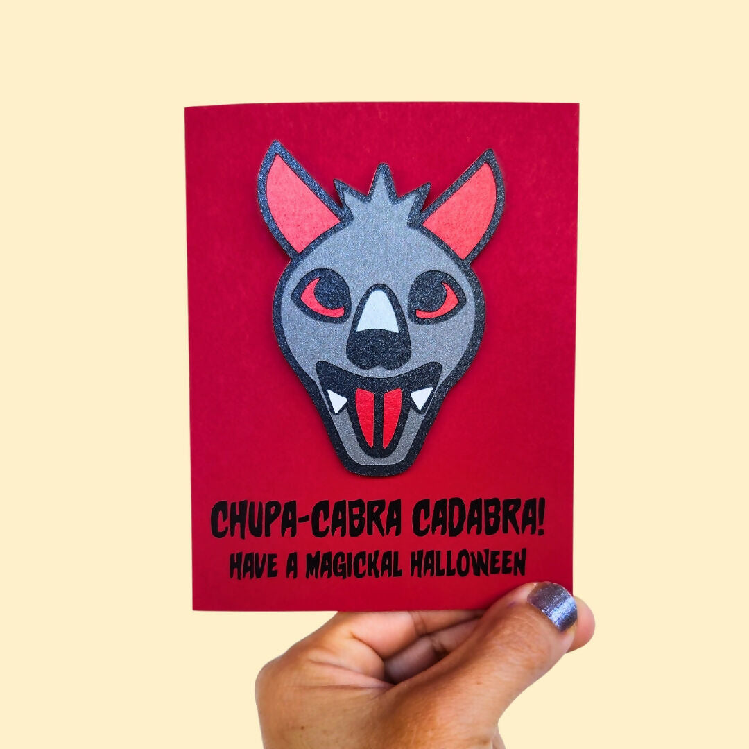 Chupa-cabra Cadabra Los Espookies Handmade Card