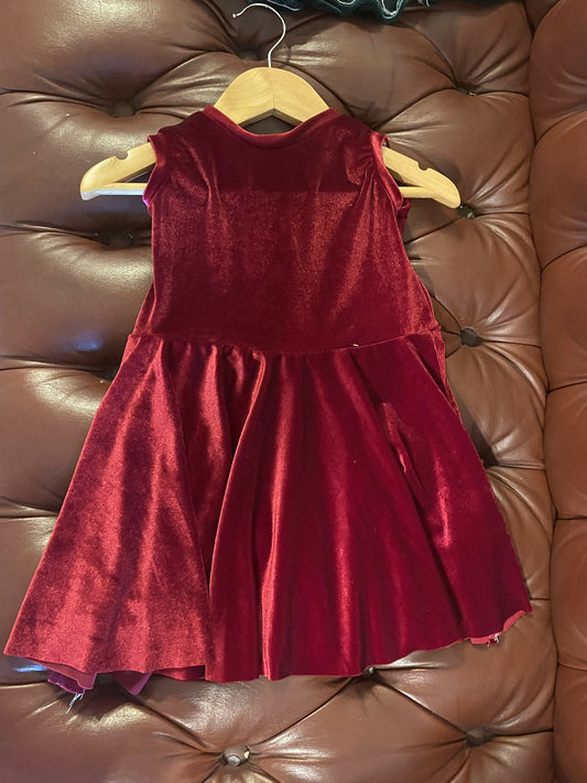 Red velvet dress