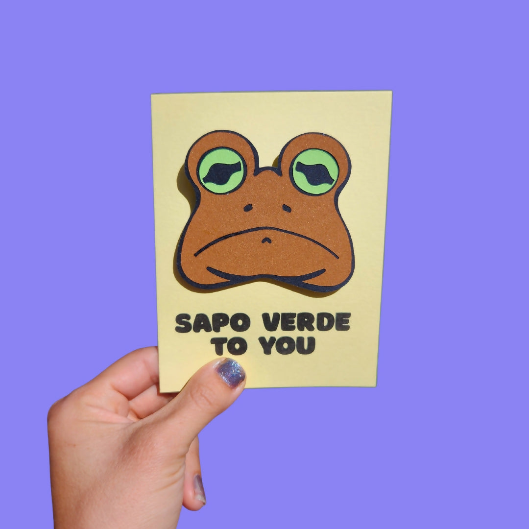 Sapo Verde Los Espookies Birthday Handmade Card
