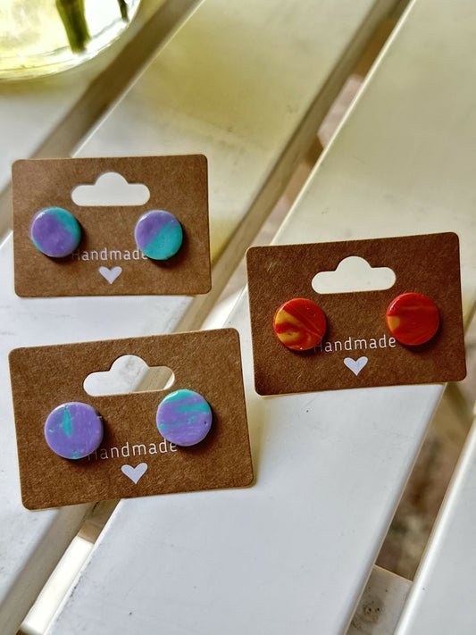 Clay Circle Earrings