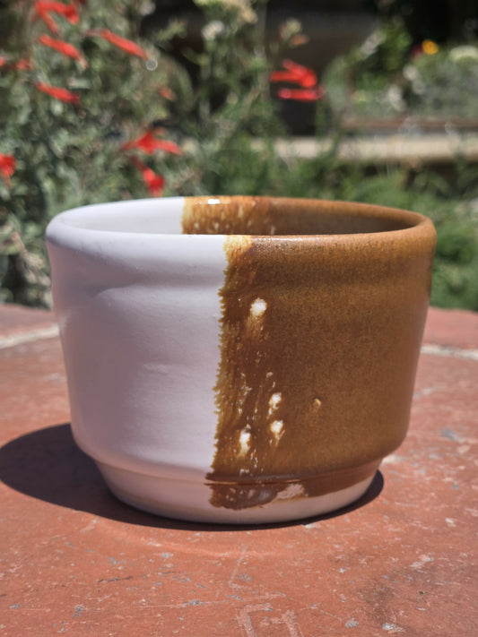 Brown and White Tea Cup