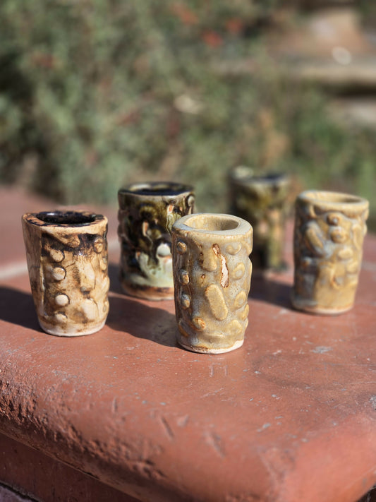 Textured Shot Glass various colors