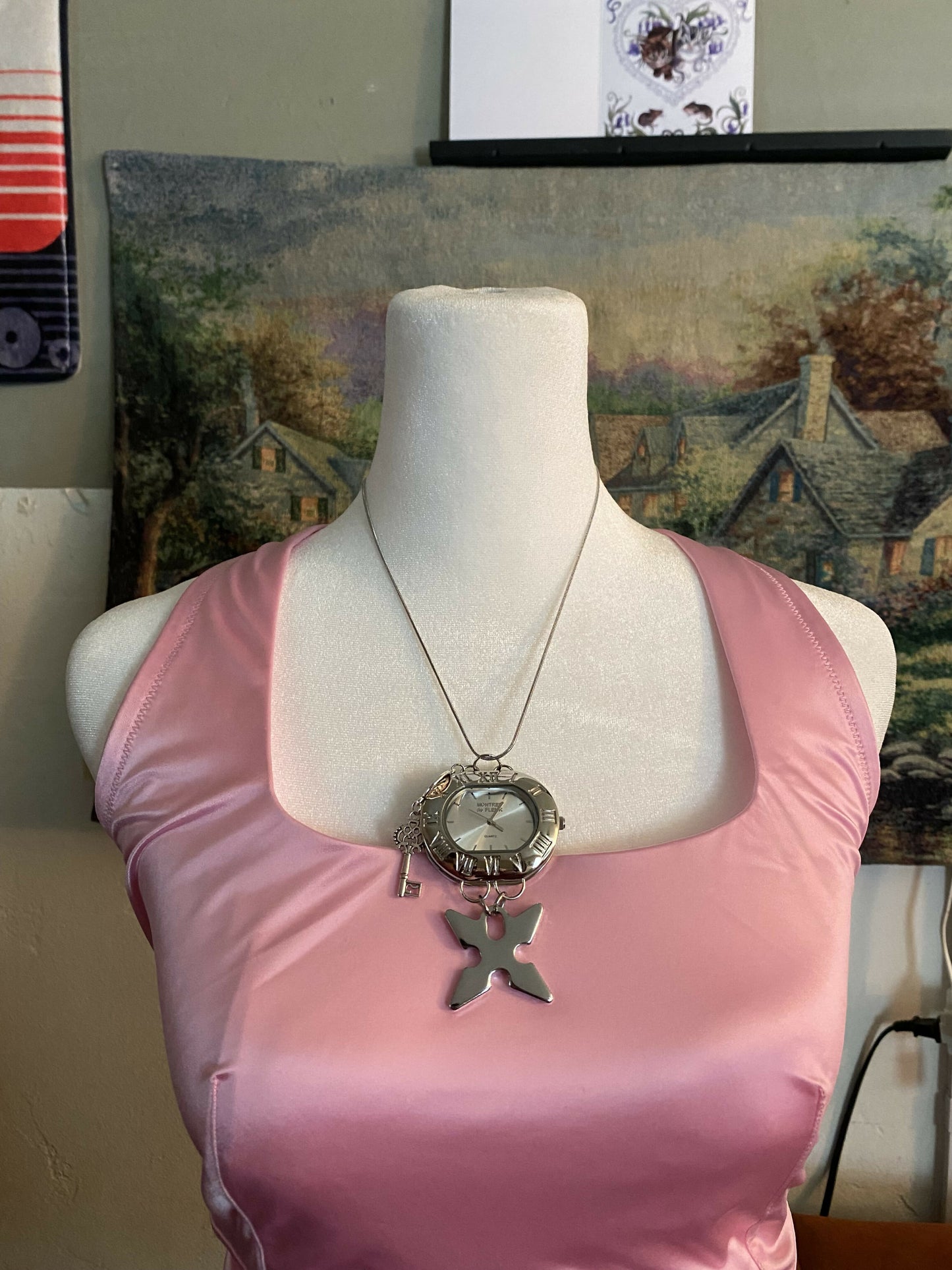 Sternum watch necklace