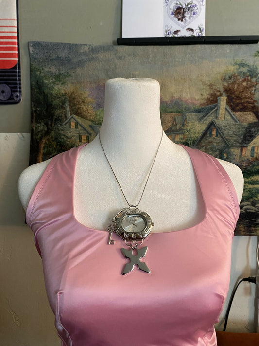 Sternum watch necklace