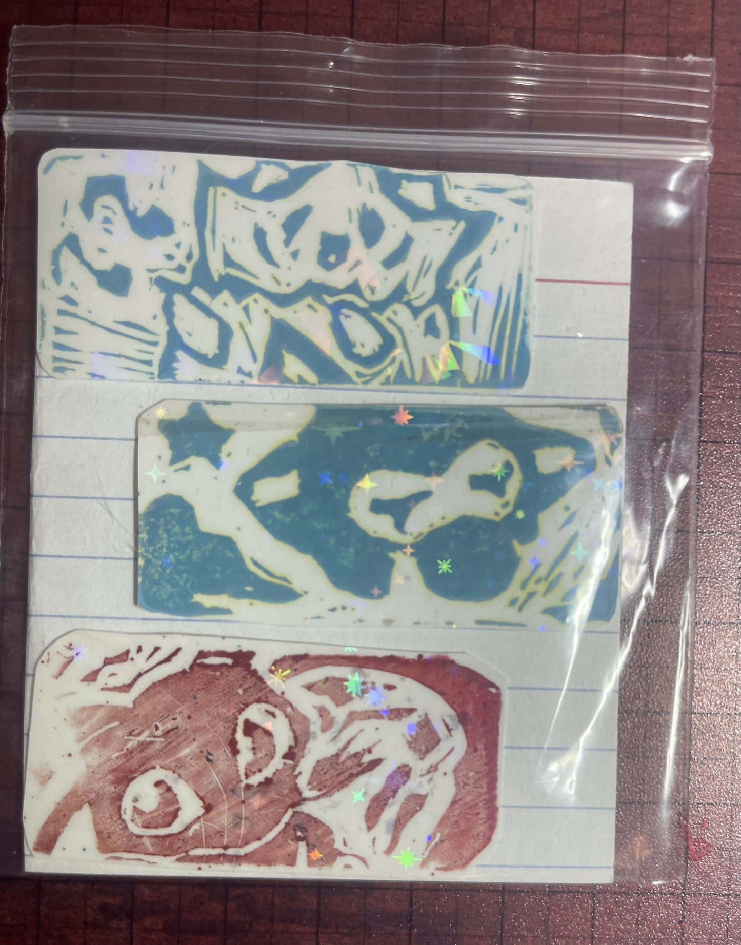 Poke stamps (togepi jirachi and mew)