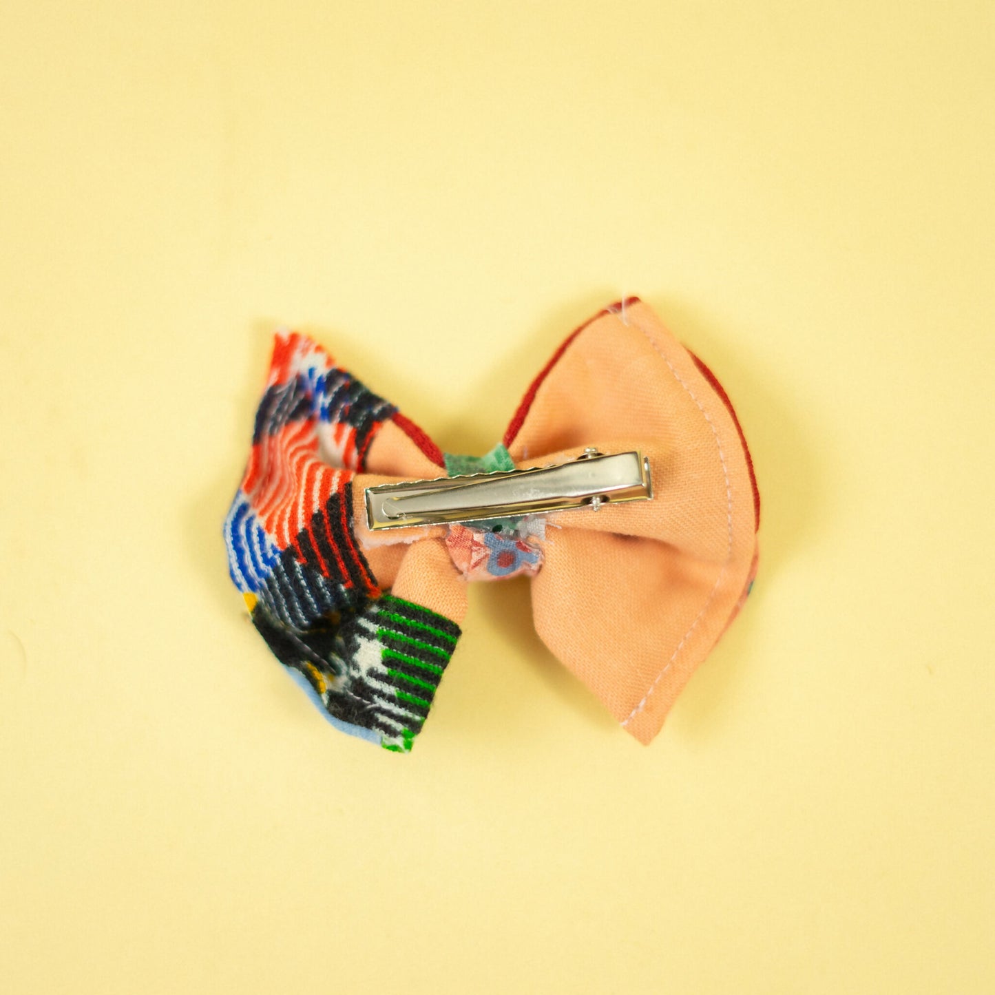 Small Multicolor Patchwork Hair Bow