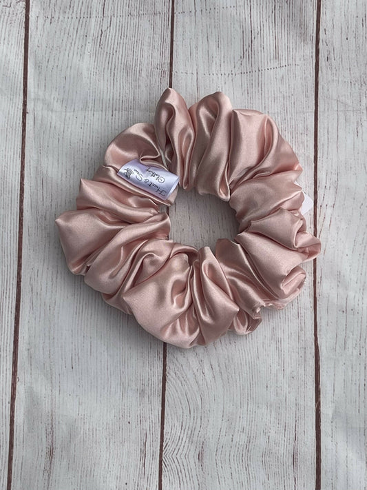 Pink Silky Scrunchie