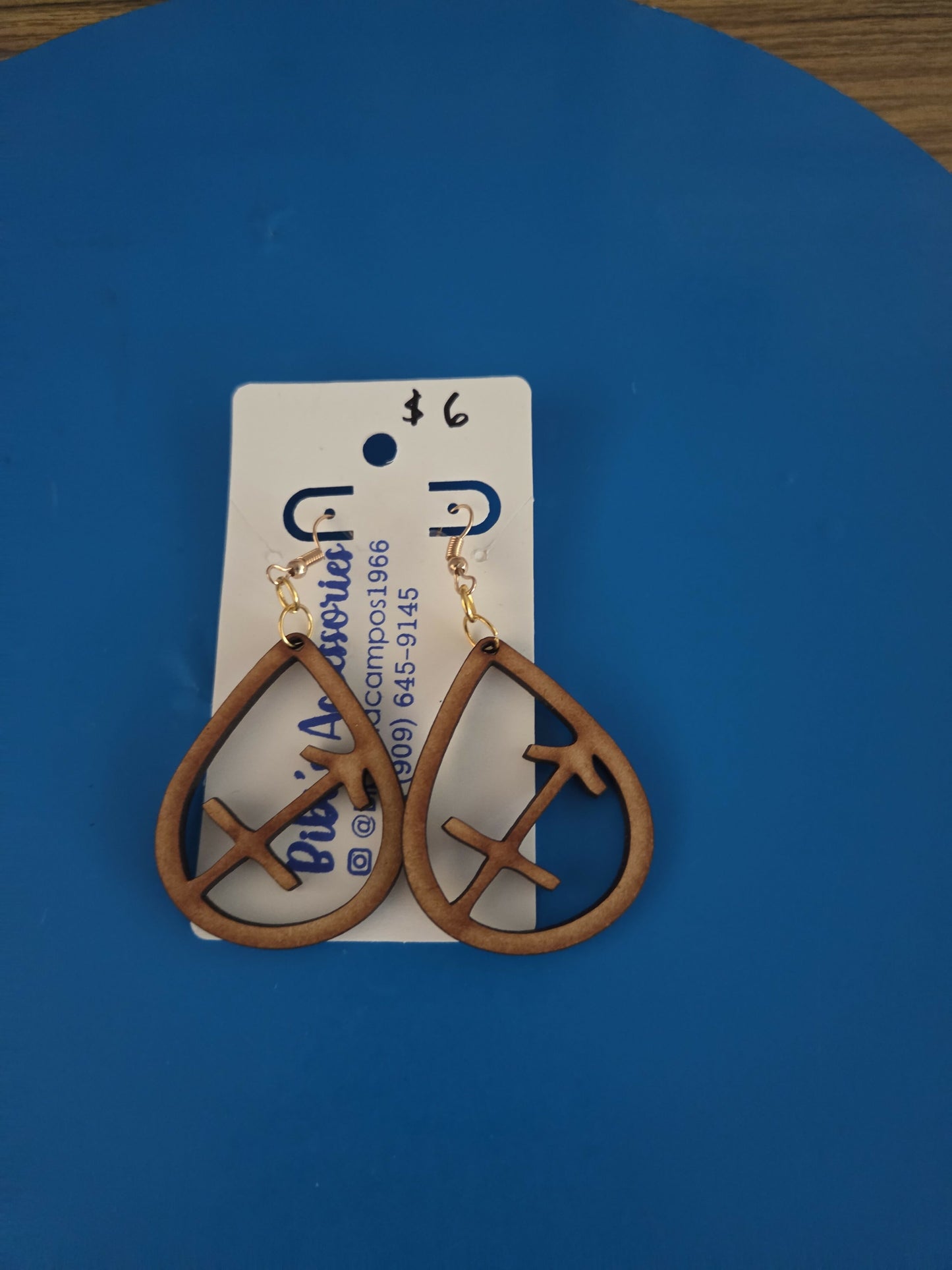 Zodiac earrings wood zagittarius