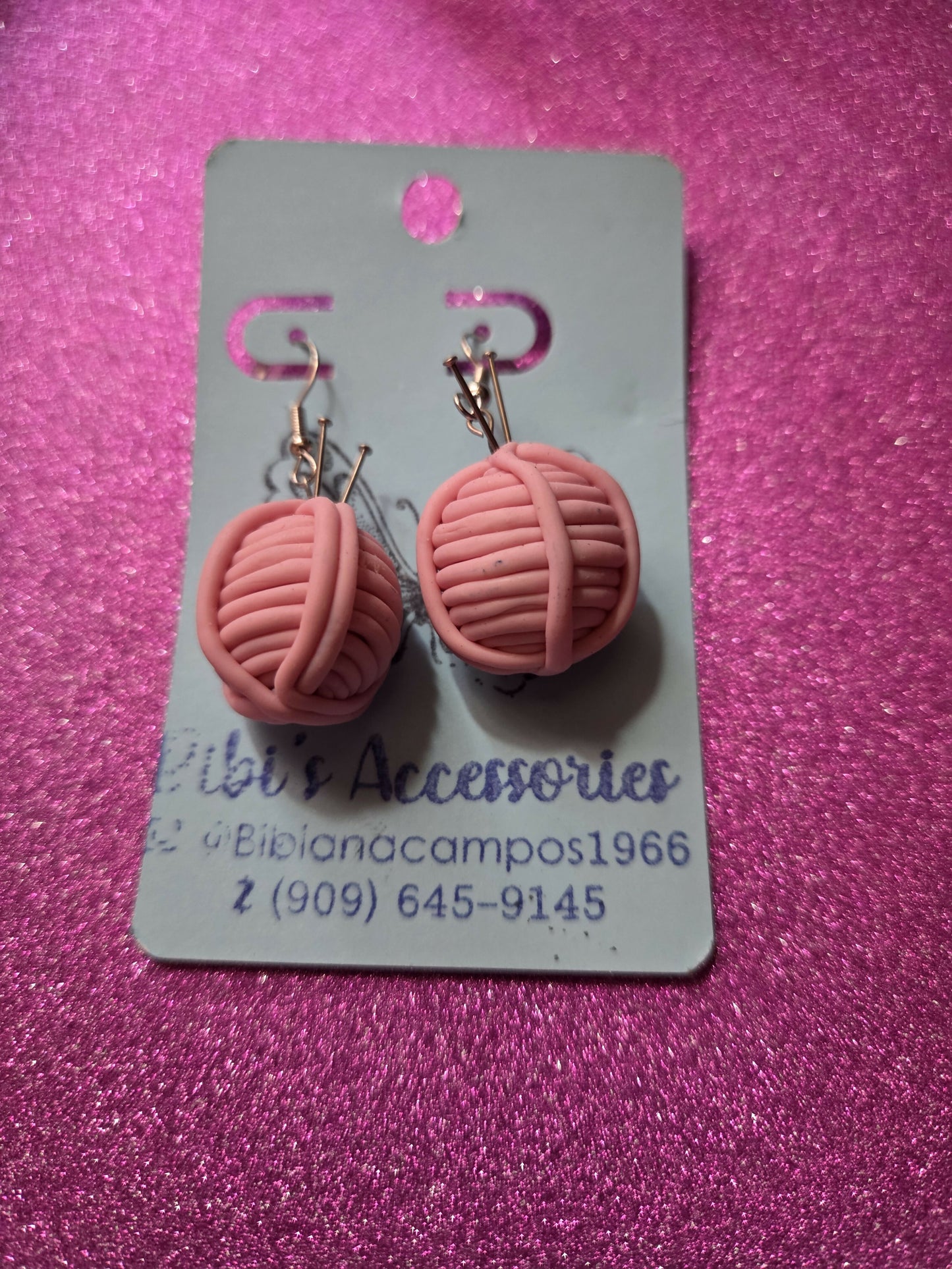 Aretes estambre rosa