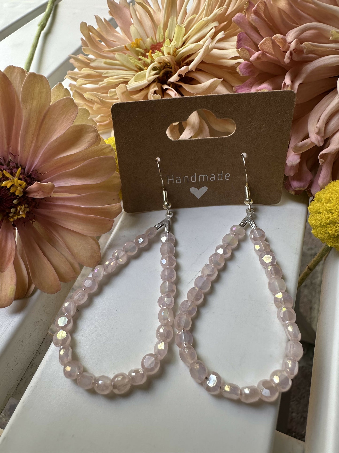 Beaded Tear Drop Earrings